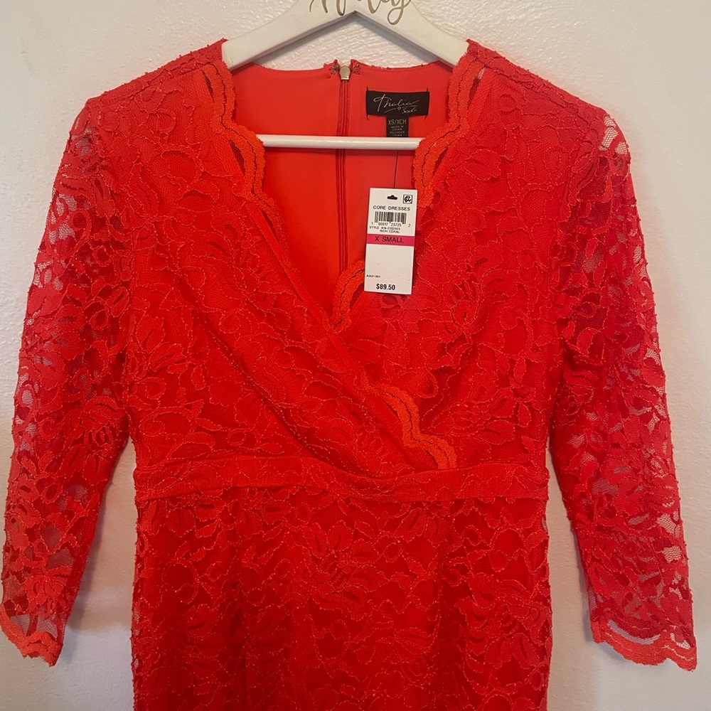 NWT Thalia Sodi Lace Dress in Rich Coral